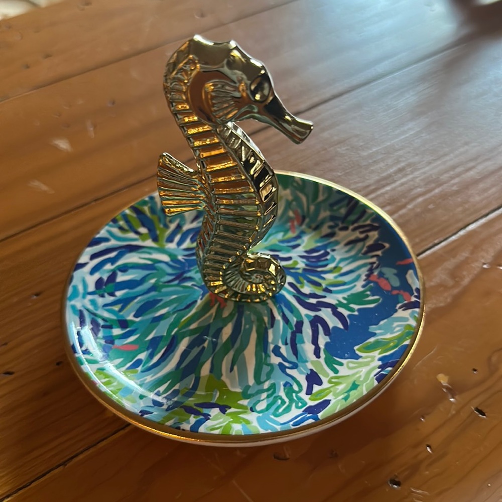 Lilly Pulitzer seahorse ring holder